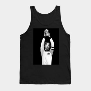 Franz Beckenbauer Legendary Football Black And White Tank Top